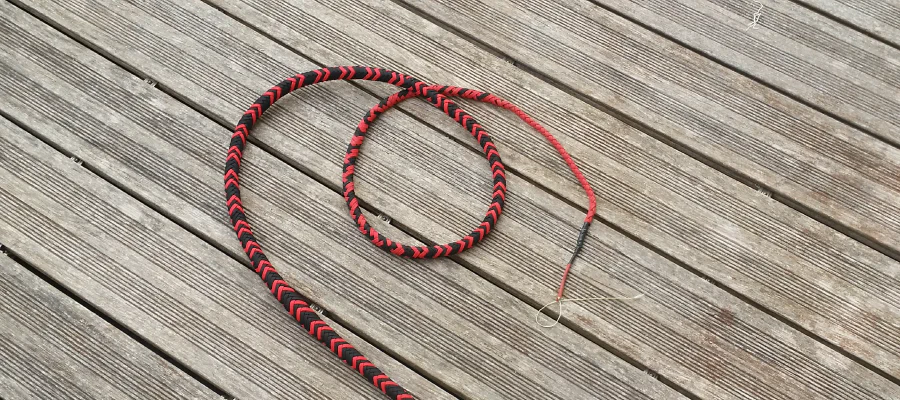 me cracking my newly made whip